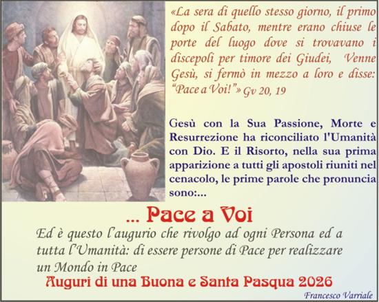 Auguri Pasqua 2026 Pace per Persone e Umanità